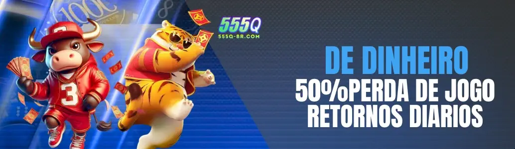 Banner de promoções do 555Q cassino com bônus de boas-vindas e ofertas especiais