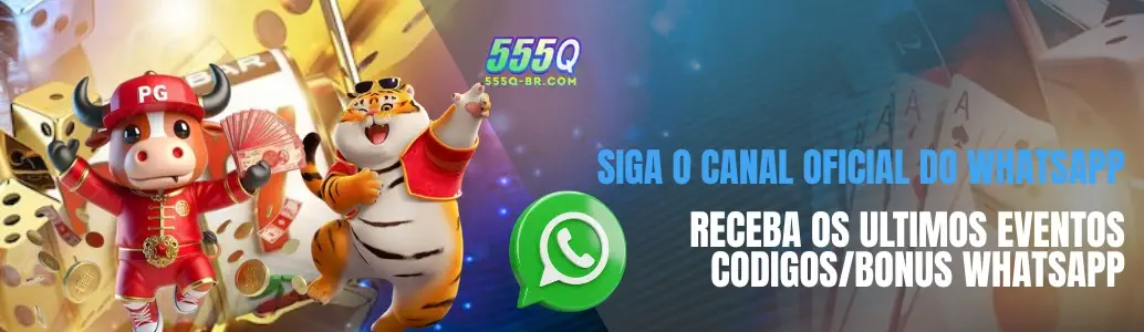Banner de promoções do 555Q cassino com bônus de boas-vindas e ofertas especiais